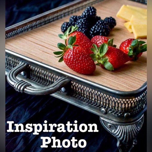 Vintage silver plated metal casserole dish holder chafing dish frame stand - Picture 16 of 16